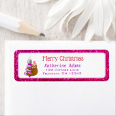 可愛いナースぶら下がったズのオーナメントメリークリスマス ラベル (インサイチュ)