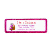 可愛いナースぶら下がったズのオーナメントメリークリスマス ラベル (正面)