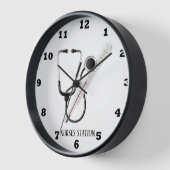 可愛いナースステーション追加文字 壁時計 (傾斜)