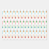 可愛いナースタイル模様パーティー ラッピングペーパーシート (正面2)