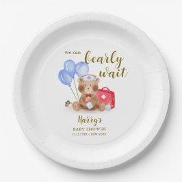 可愛いナースドクターテディベアバルーンベビーシャワー ペーパープレート
