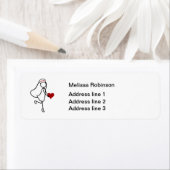 可愛いナース差出人住所シールのラベル ラベル (インサイチュ)