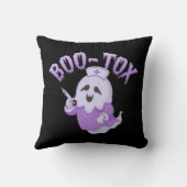 可愛いナース幽霊とボトックス注おもしろい入不気味 クッション (裏面)