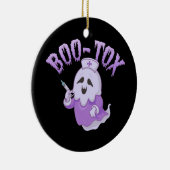 可愛いナース幽霊とボトックス注おもしろい入不気味 セラミックオーナメント (右)