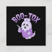 可愛いナース幽霊とボトックス注射器 スクエア名刺 (正面)