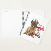 可愛いナース愛PUGS RN犬ママのギフト – おもしろい Pug プランナー手帳 (ディスプレー)