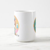 可愛いナース猫の追加モノグラム コーヒーマグカップ (中央)