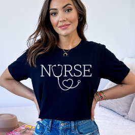 可愛いナース聴診器、看護学校卒業 Tシャツ