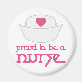 可愛いナース誇りを持ったキャップはナースプレゼント マグネット (正面)