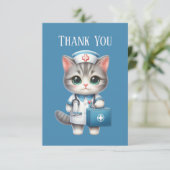 可愛いナースcat追加メッセージ サンキューカード (スタンド正面)