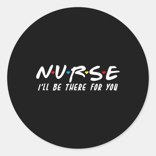 可愛いナースRNとLPN Nの為に行くよ ラウンドシール (正面)