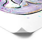 可愛いナールカルトかわいいイラストレーション名前の追加 ポスター (角)