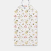 可愛いニットフローラウッドランド動物ベアーサンキュー ギフトタグ (裏面)