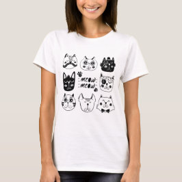 可愛いニャンニャン 猫好き Tシャツ