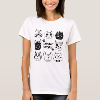 可愛いニャンニャン 猫好き Tシャツ