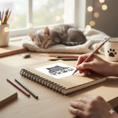 可愛いニャーカワイイキャットシール正方形子猫デザイン スクエアシール