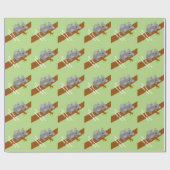 可愛いニュートラルコアラ熊ベビーシャワーラッピング紙 ラッピングペーパー (フラット)