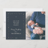 可愛いネイビーの宗教的なクリスマスの写真 シーズンカード (正面)