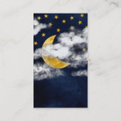 可愛いネイビーブルームーンスターオムツラッフルベビーシャワー エンクロージャーカード (裏面)