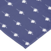 可愛いネイビーブルー白い雪エレガント結晶 テーブルクロス (アングル)