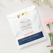 可愛いネイビー私たちの小さなチャンピベースボールベビーシャワー フェイバーバッグ (封をした状態)