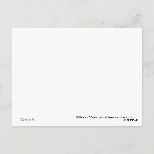 可愛いネコのネズミの魚クリスマス冬のはがき ポストカード (裏面)