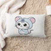 可愛いネズミのクッションカバー ランバークッション (ブランケット)