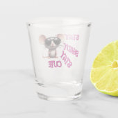 可愛いネズミを残して日陰 ショットグラス (裏面)