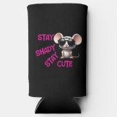 可愛いネズミを残して日陰 スリム缶クーラー (正面)