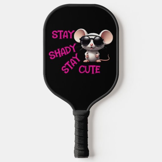 可愛いネズミを残して日陰 ピックルボールラケット (正面)