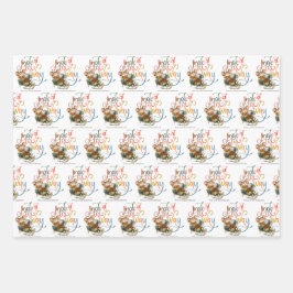 可愛いネズミジンクルザーズすべての方法メリークリスマスネーム ラッピングペーパーシート