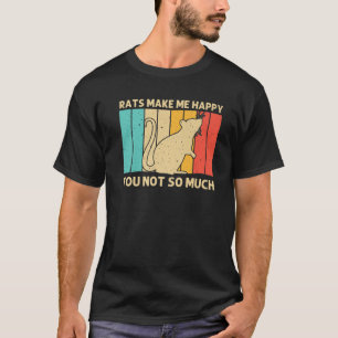 可愛いネズミ男性への女性マウスラットラバーズリバーラット Tシャツ