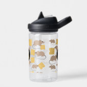 可愛いネズミ食べ齧歯動物チーズパターンスクール ウォーターボトル (左面)