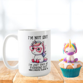 可愛いネディUnicorn Mug:シャイで愛らしい コーヒーマグカップ