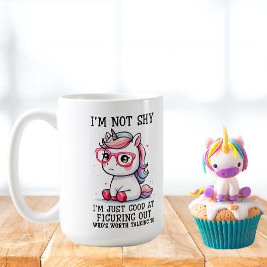 可愛いネディUnicorn Mug：シャイで愛らしい コーヒーマグカップ