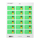 可愛いネーム帳のラベルのティーカップのガールキャット ラベル (フルシート)