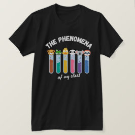可愛いノベルティおもしろいサイエンスビーカー教室 Tシャツ