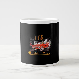 可愛いノームとカボチャの秋 Funny It's Fall Y'all ジャンボコーヒーマグカップ