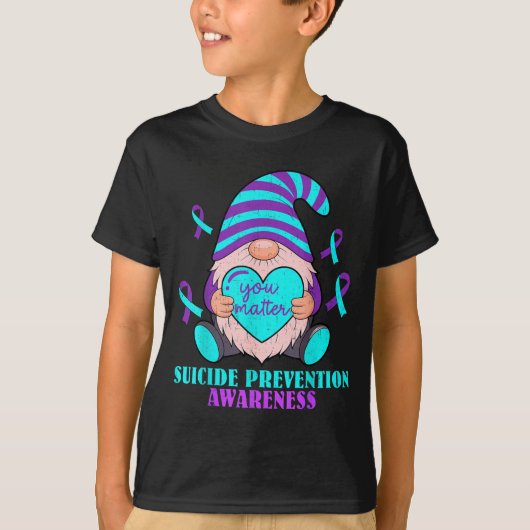 可愛いノーム ハートユアマター 防止啓発 Tシャツ (正面)