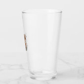 可愛いハイランドカウのレトロな彫刻 コーヒー中毒 タンブラーグラス (左)