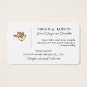 可愛いハウスケアバーサービスクーポンギフトカード (裏面)