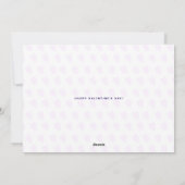 可愛いハグ&キス素朴写真バレンタインデー シーズンカード (裏面)