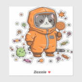 可愛いハズマキャットハロウィーンキャンディモンスターオーバーシおもしろい シール (シート)