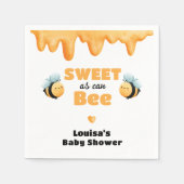 可愛いハチミツ甘い缶詰の赤ちゃんシャワー スタンダードカクテルナプキン (正面)