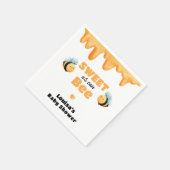 可愛いハチミツ甘い缶詰の赤ちゃんシャワー スタンダードカクテルナプキン (角)