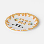 可愛いハチミツ甘い缶詰の赤ちゃんシャワー ペーパープレート (アングル)