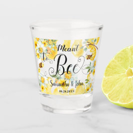 可愛いハチミツ黄色結婚いフローラ ショットグラス