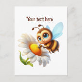 可愛いハチ好きカスタマイズ ポストカード (正面)