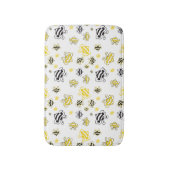 可愛いハチ柄 バスマット (正面縦)