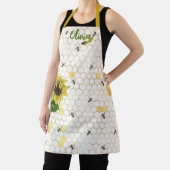 可愛いハチBeehivsひまわりホワイトシェフ女性A エプロン (インサイチュ)